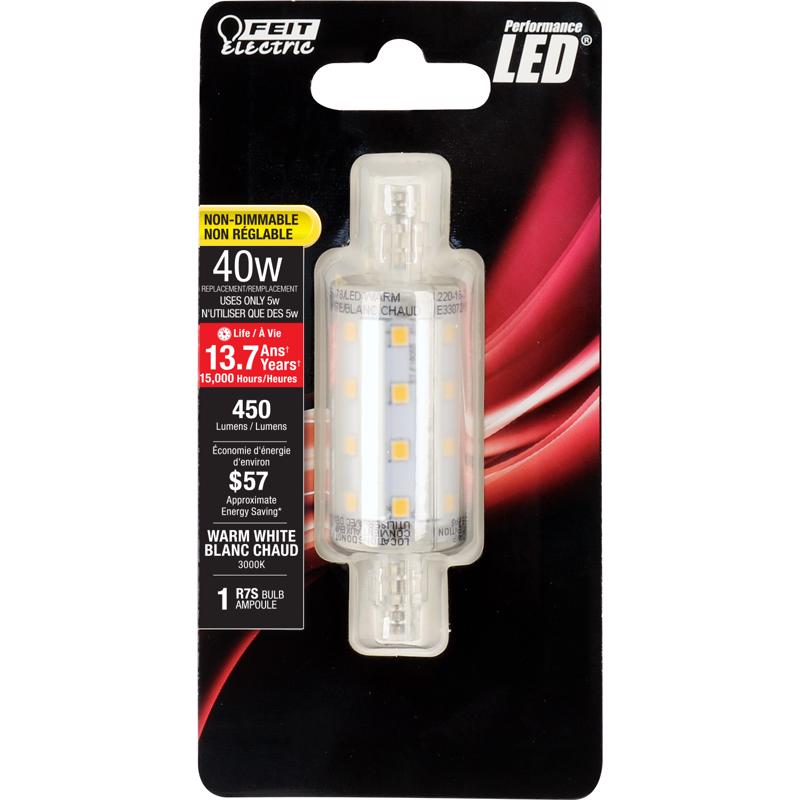 Feit R7S R7 LED Bulb Warm White 40 Watt Equivalence
