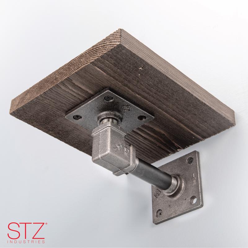 8 in. W X 8 in. D Black Wood Boulder Shelf Kit