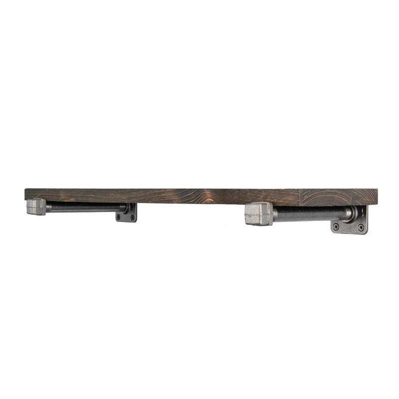 24 in. W X 24 in. D Black Wood Boulder Shelf Kit