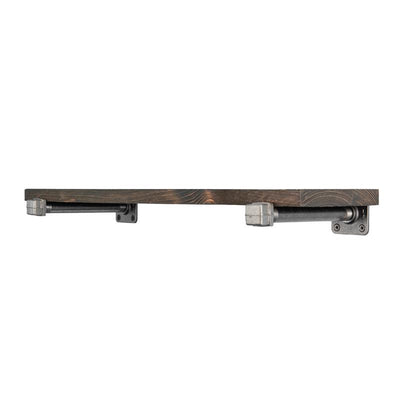 24 in. W X 24 in. D Black Wood Boulder Shelf Kit