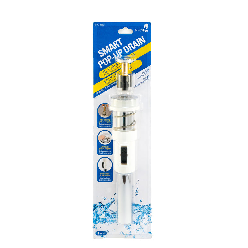 INNOVEgg 1-1/4 in. D Chrome ABS Pop-Up Drain