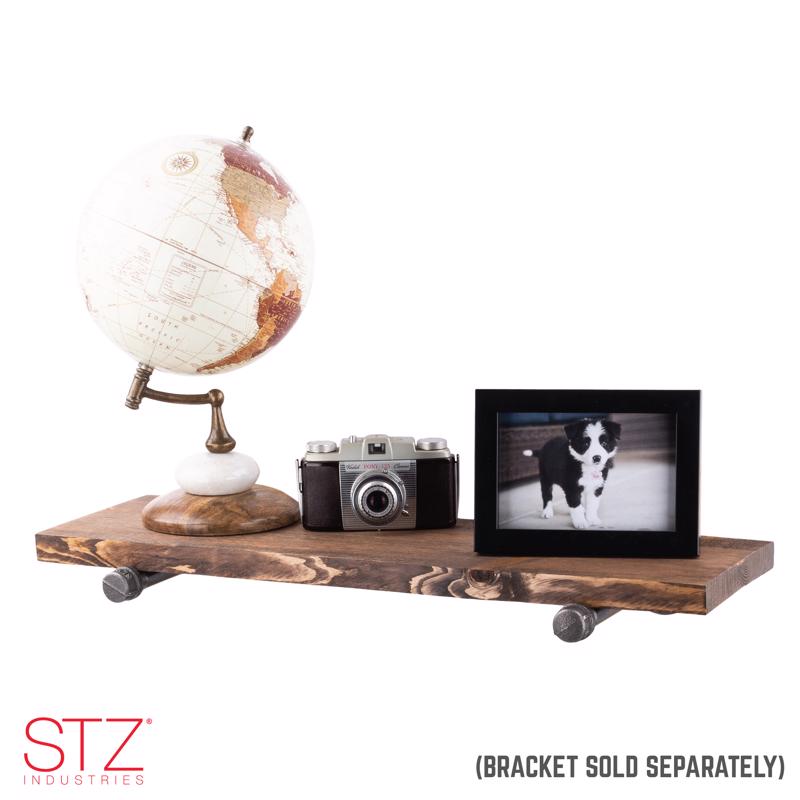 7-1/4 in. W X 24 in. D Brown Wood Shelf