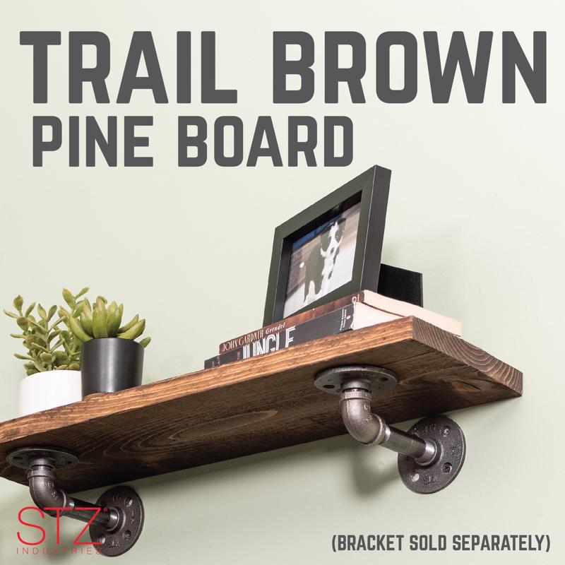 7-1/4 in. W X 24 in. D Brown Wood Shelf
