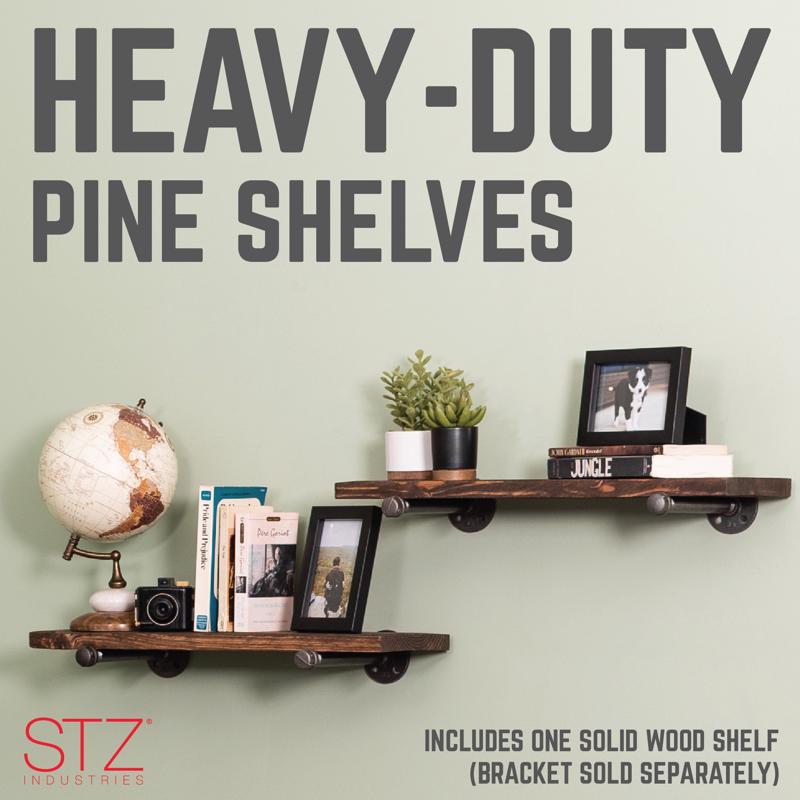 7-1/4 in. W X 24 in. D Brown Wood Shelf
