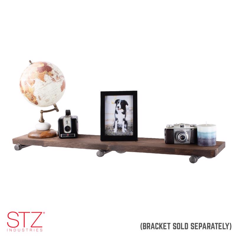 7-1/4 in. W X 36 in. D Brown Wood Shelf