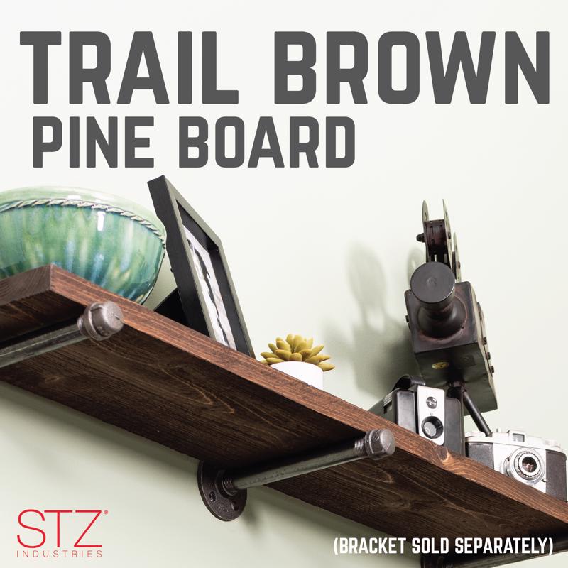 7-1/4 in. W X 36 in. D Brown Wood Shelf