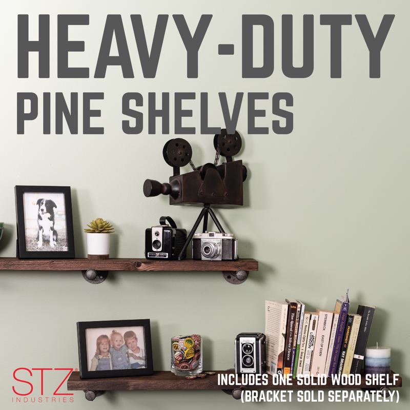 7-1/4 in. W X 36 in. D Brown Wood Shelf