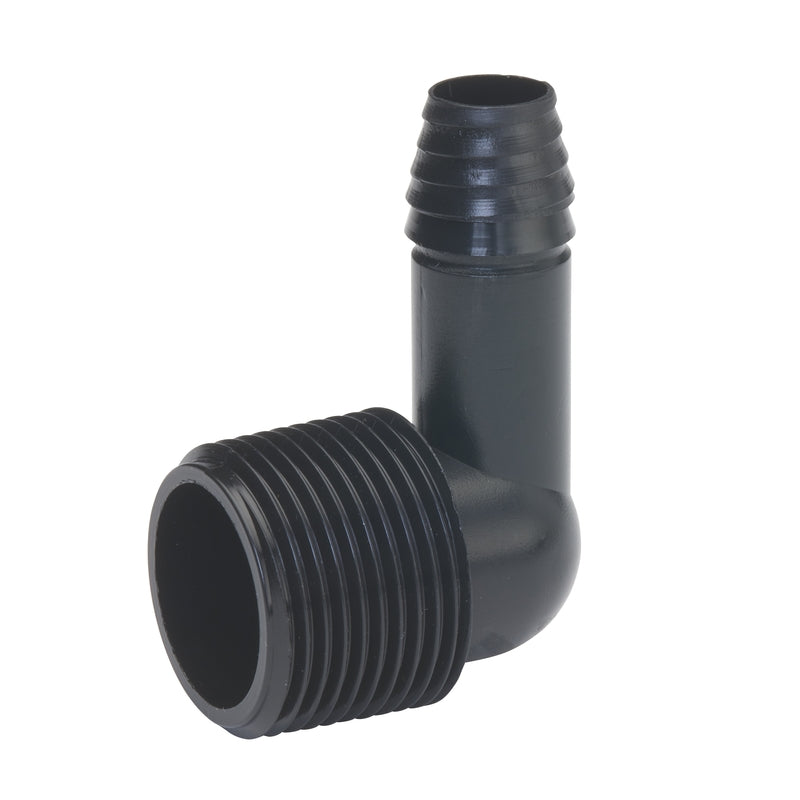 B&K 1/2 in. Barb each X 3/4 in. D MPT Poly Elbow