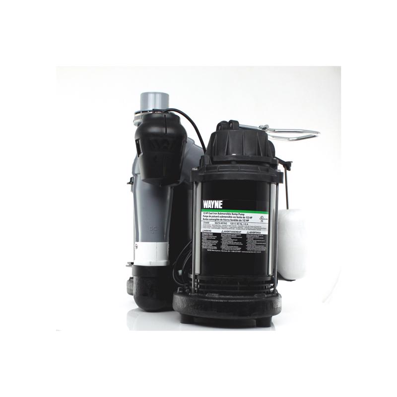 Wayne 1/2 HP 5,100 gph Cast Iron Vertical Float Switch AC Sump Pump 8 ft.