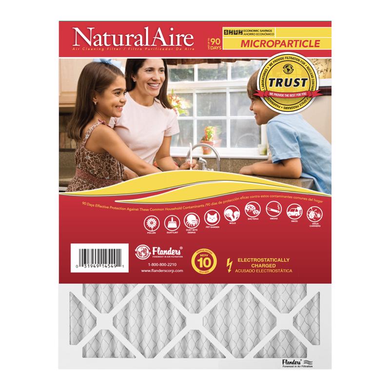NaturalAire 20 in. W X 25 in. H X 1 in. Synthetic 10 MERV Pleated Microparticle Air Filter