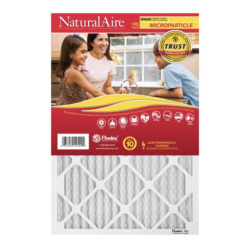 NaturalAire 14 in. W X 25 in. H X 1 in. Synthetic 10 MERV Pleated Microparticle Air Filter