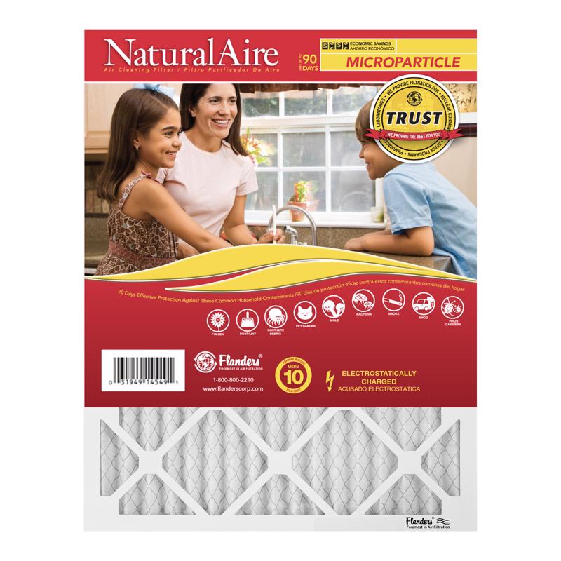 NaturalAire 16 in. W X 20 in. H X 1 in. Synthetic 10 MERV Pleated Microparticle Air Filter