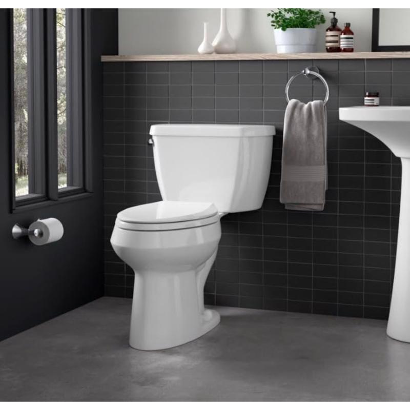 Kohler Cachet Slow Close Elongated White Plastic Toilet Seat