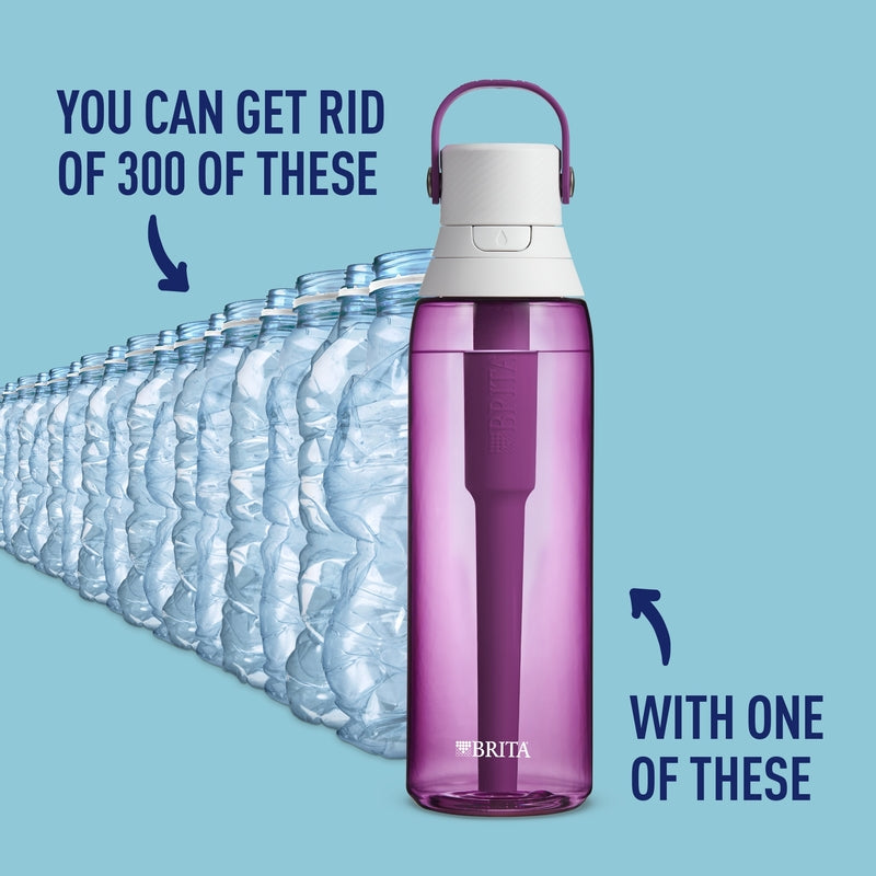 Brita Premium 26 oz Orchid BPA Free Filtered Water Bottle