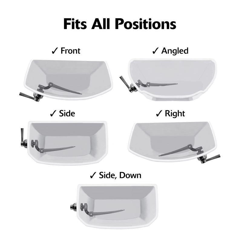 Korky StrongArm Flush Handle Brushed Nickel Metal For Universal