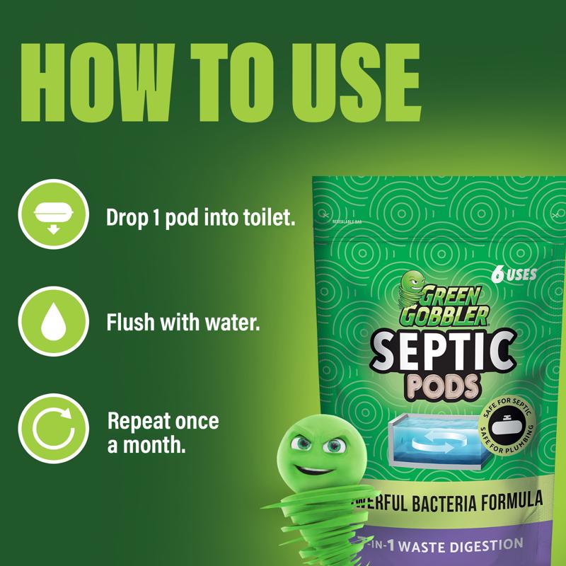 Green Gobbler Tablet Septic System Cleaner 6 ct