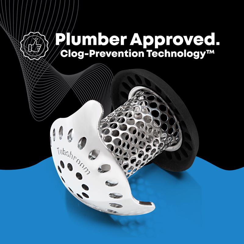 TubShroom Ultra Edition 1.5 in. Chrome Stainless Steel Hair Catcher