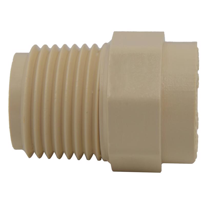 Charlotte Pipe FlowGuard Schedule 40 1/2 in. Socket X 1/2 in. D MNPT CPVC Adapter