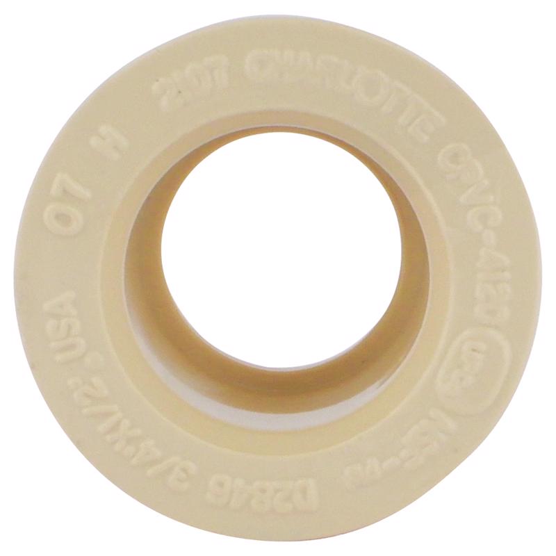 Charlotte Pipe FlowGuard 3/4 in. Hub X 1/2 in. D Spigot CPVC Reducing Bushing