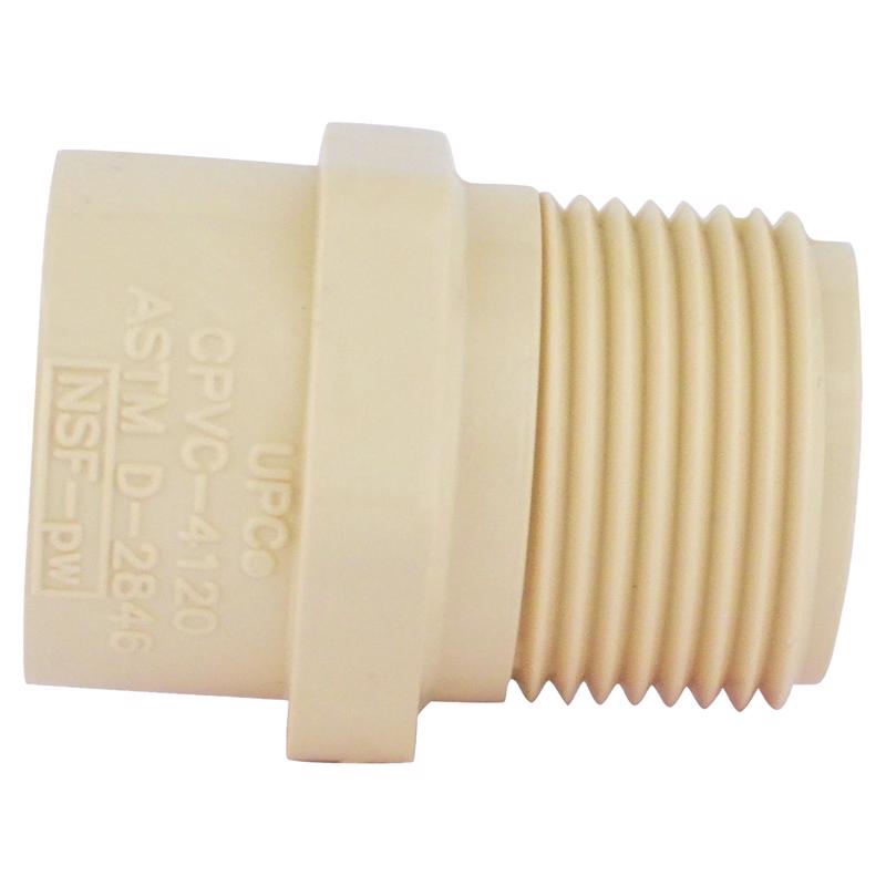 Charlotte Pipe FlowGuard Schedule 40 3/4 in. Socket X 3/4 in. D MNPT CPVC Adapter