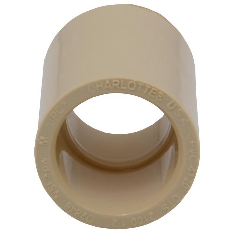 Charlotte Pipe FlowGuard 1/2 in. Socket X 1/2 in. D Socket CPVC Coupling