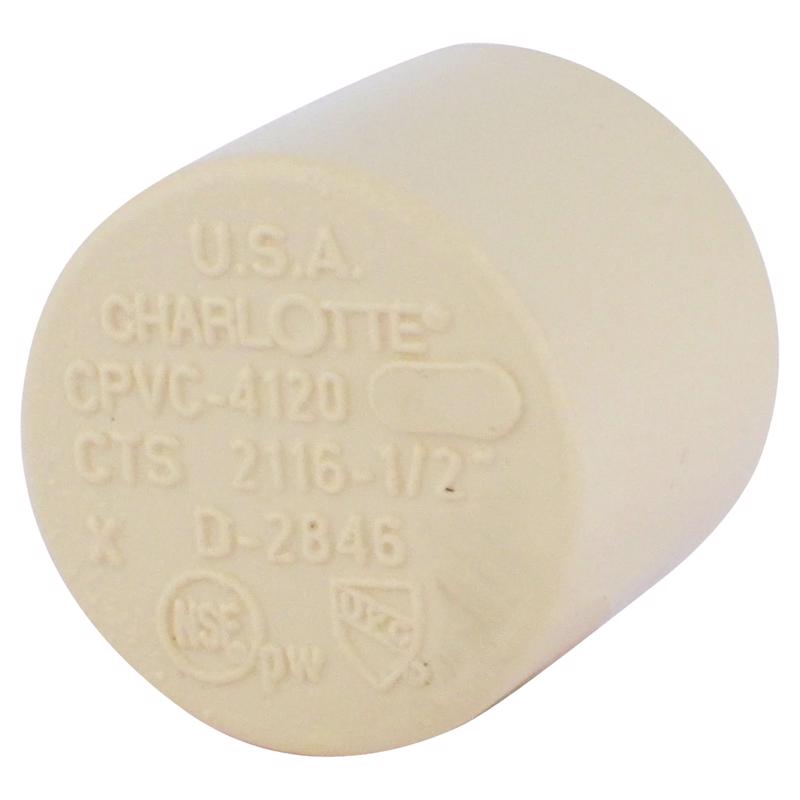 Charlotte Pipe FlowGuard 1/2 in. Hub CPVC Cap