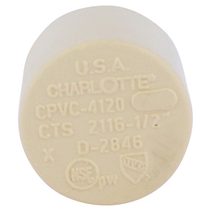 Charlotte Pipe FlowGuard 1/2 in. Hub CPVC Cap