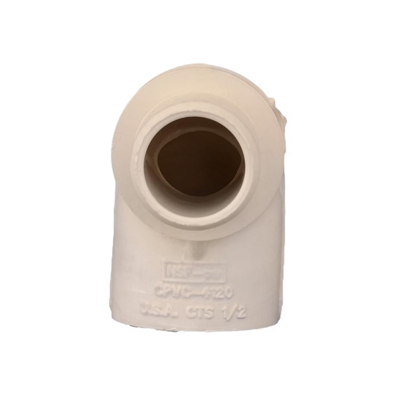 Charlotte Pipe 1/2 in. Spigot X 1/2 in. D Socket CPVC 90 Degree Street Elbow