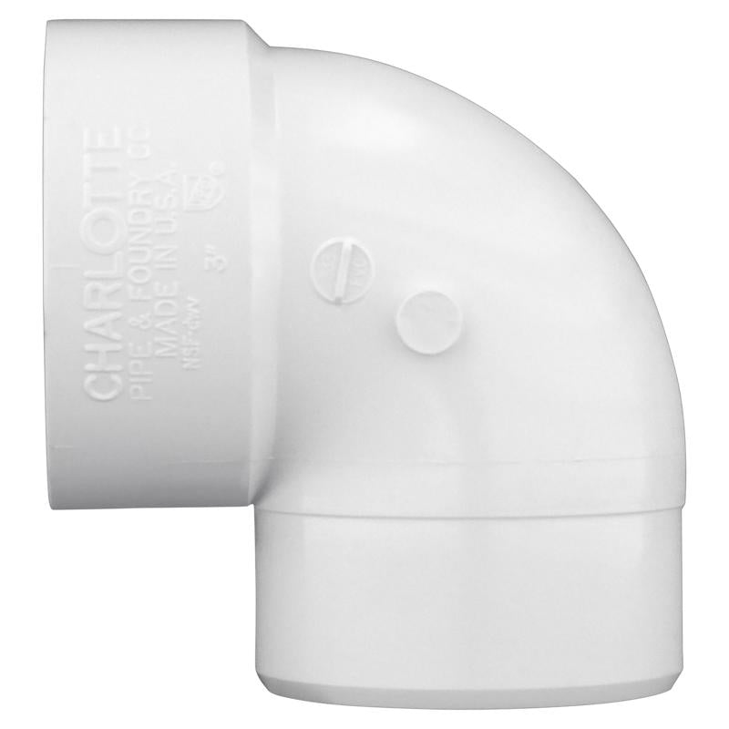 Charlotte Pipe Schedule 40 1-1/2 in. Hub X 1-1/2 in. D Spigot PVC Elbow