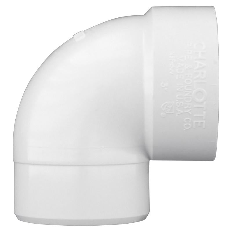 Charlotte Pipe Schedule 40 2 in. Hub X 2 in. D Spigot PVC 90 Degree Elbow
