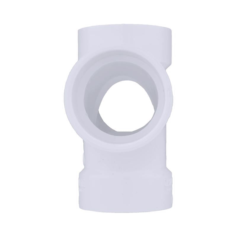 Charlotte Pipe Schedule 40 1-1/2 in. Hub X 1-1/2 in. D Hub PVC Double Sanitary Tee