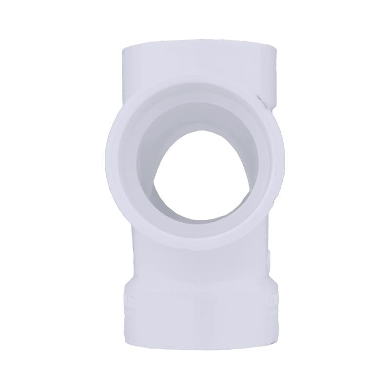 Charlotte Pipe Schedule 40 1-1/2 in. Hub X 1-1/2 in. D Hub PVC Double Sanitary Tee