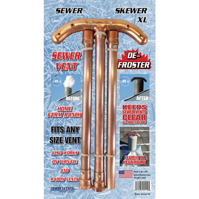 Sewer Skewer XL 47 in. L Copper Sewer Vent Defroster