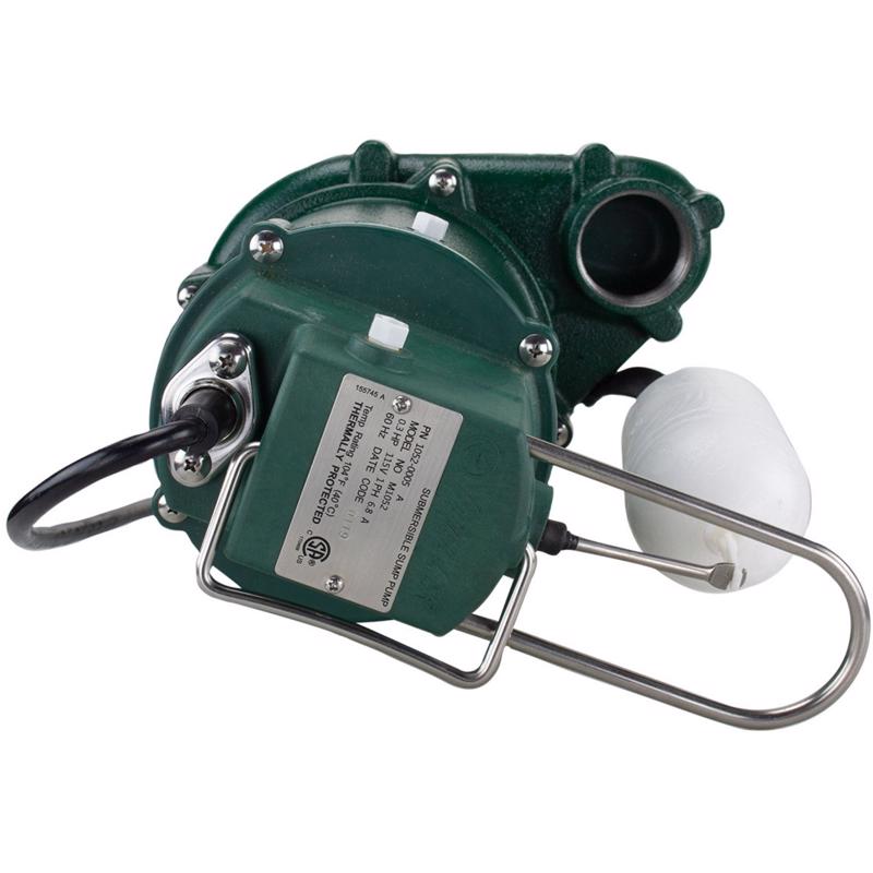 Zoeller 1/3 HP 2880 gph Cast Iron Vertical Float Switch AC Submersible Sump Pump 9 ft