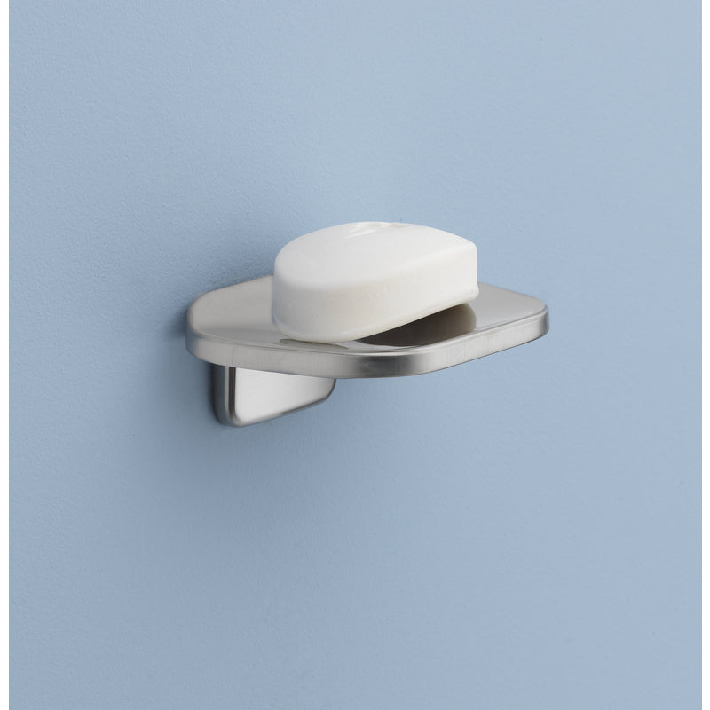 Oakbrook Collection Brushed Nickel Silver Die Cast Zinc Soap Dish