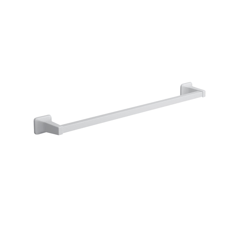 Oakbrook Collection Satin White Towel Bar 24 in. L Die Cast Zinc