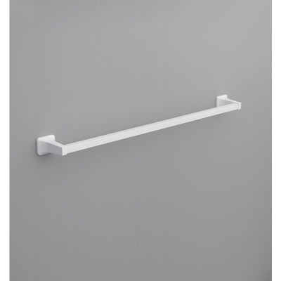 Oakbrook Collection Satin White Towel Bar 30 in. L Die Cast Zinc