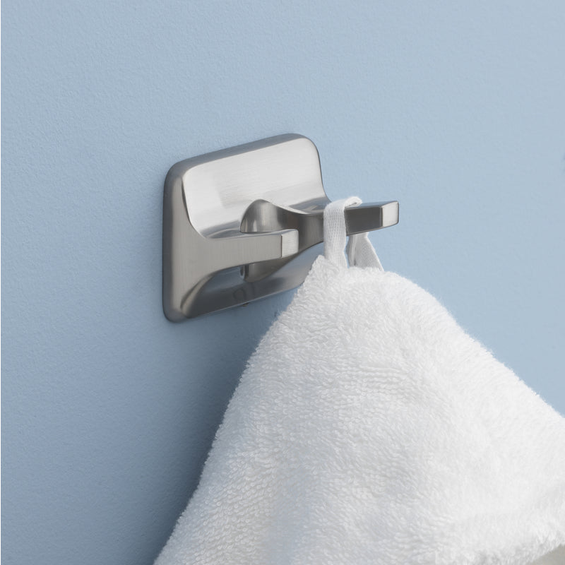 Oakbrook Collection Brushed Nickel Double Robe Hook