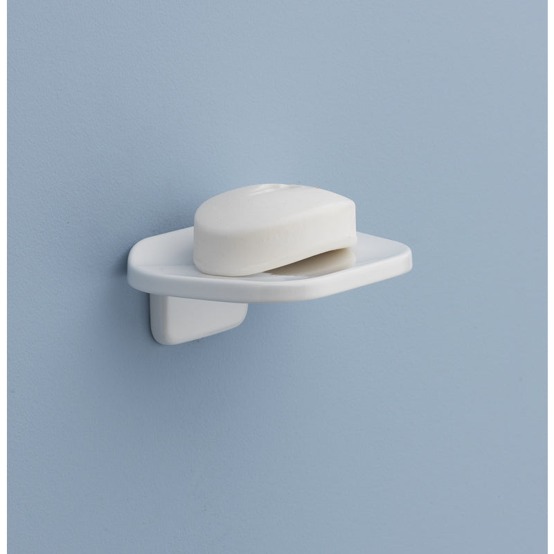 Oakbrook Collection Bright White Die Cast Zinc Soap Dish