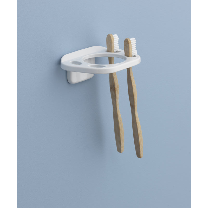 Oakbrook Collection White Die Cast Zinc Toothbrush/Tumbler Holder