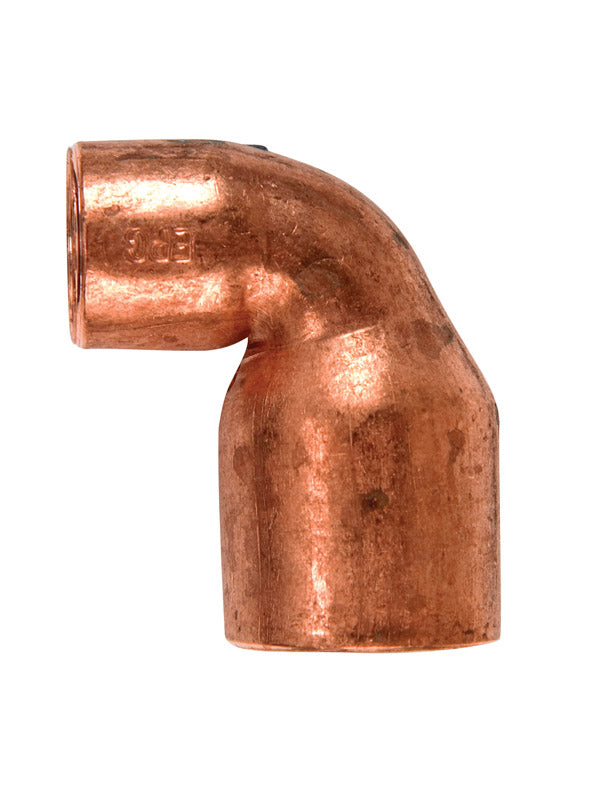 NIBCO 3/4 in. Sweat X 1/2 in. D Sweat Copper 90 Degree Elbow