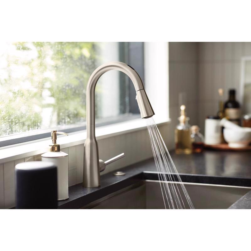 Moen Zyla One Handle Stainless Steel Motion Sensing Pull-Down Kitchen Faucet Smart