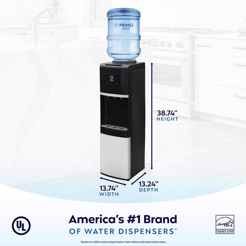 Primo Water Pro 3-5 gal Black Water Dispenser Stainless Steel