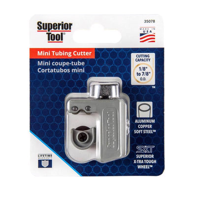 Superior Tool 7/8 in. Mini Tube Cutter Black/Gray