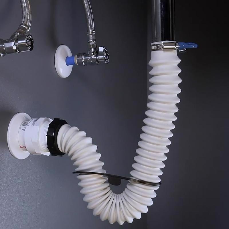 Simple Drain 1.25 in. D X 2.5 ft. L Rubber Slotted Sink Drain Kit
