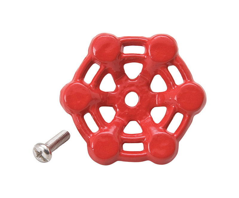 B&K Cast Iron Red Wheel Handle