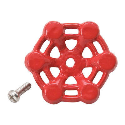 B&K Cast Iron Red Wheel Handle