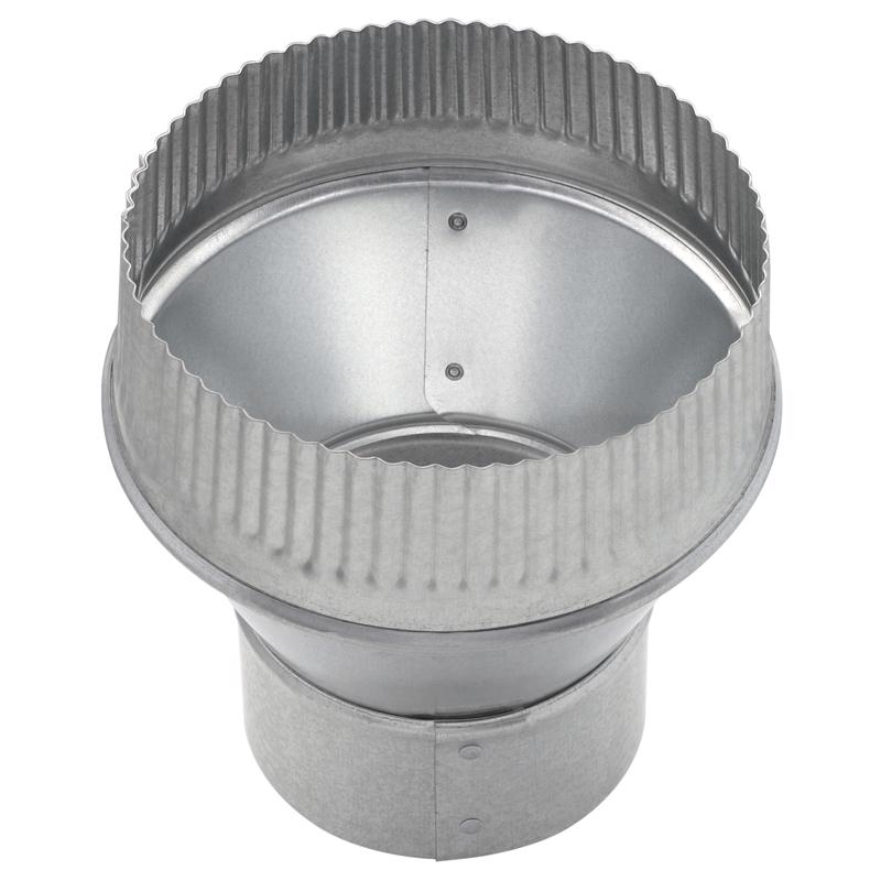 Imperial 4 in. D X 6 in. D Galvanized Steel Furnace Pipe Increaser