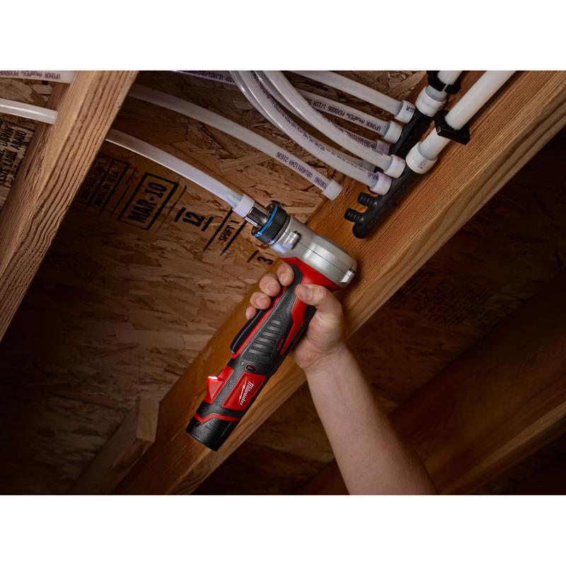 Milwaukee M12 1 in. Expansion PEX Tool Kit Black/Red 8 pc
