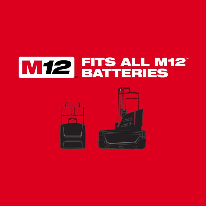 Milwaukee M12 1 in. Expansion PEX Tool Kit Black/Red 8 pc